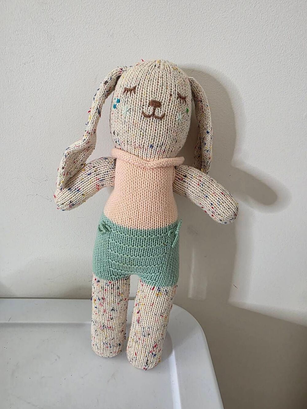 Blabla Mini Turnip The Bunny Confetti Rabbit 12" Handknit Plush Stuffed Animal